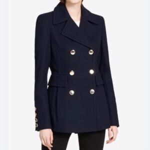 Calvin Klein Navy Double-Breasted Women's Peacoat Jacket 4